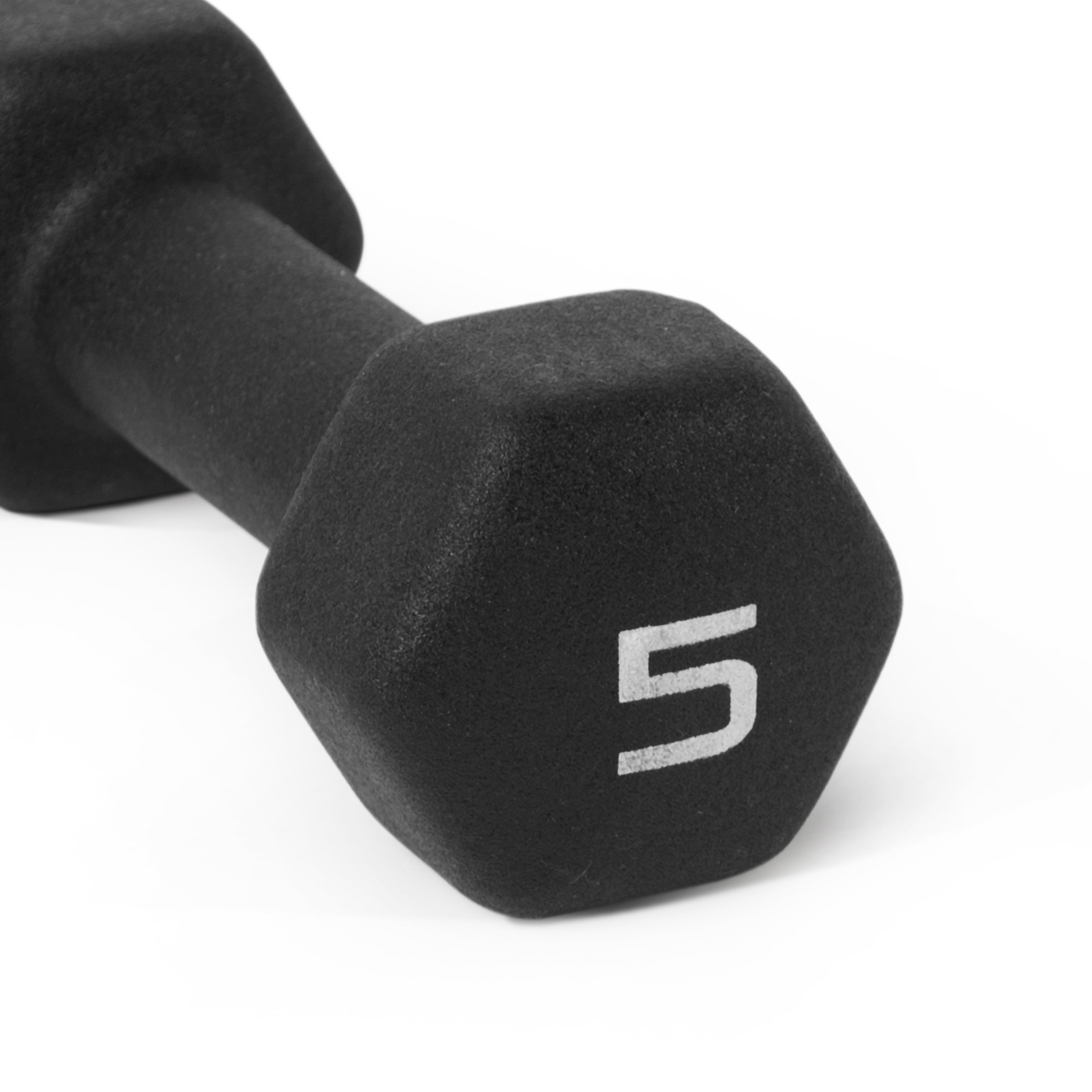 CAP, 5lb Neoprene Dumbbell, Black, Single