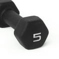 thumbnail image 3 of (2 pack) CAP Neoprene Comfort Grip Dumbbell, Black, 5 lbs, 3 of 6