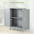 thumbnail image 3 of GLACER Bathroom Floor Cabinet, Wooden Storage Cabinet with Double Doors, Suitable for Bathroom, Living Room, Entryway, 23.5 x 14 x 34 inches (Grey), 3 of 18