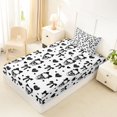 thumbnail image 4 of Castle Fairy Gothic Kawaii Coquette Skull Twin Sheets 3pcs,Cartoon Bow Heart Bedding,White Black,1 Fitted Sheet,1 Flat Sheet and 1 Pillowcase, 4 of 6