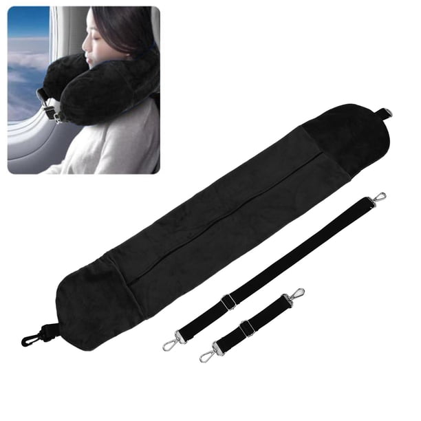 Funda De Almohada De Viaje Rellenable, Correa Ajustable Portátil Transformable, Funda De Almohada De Viaje Para Cuello De Felpa, Multiusos En Forma De U Con Cordones Para Ropa