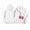 White, variant on Yuannlog Womens Hoodies Cherry Print Long Sleeve Hoodies With Pockets Oversized Casual Drawstring Pullover Comfy Autumn Loose Fit Ladies Tunic Tops