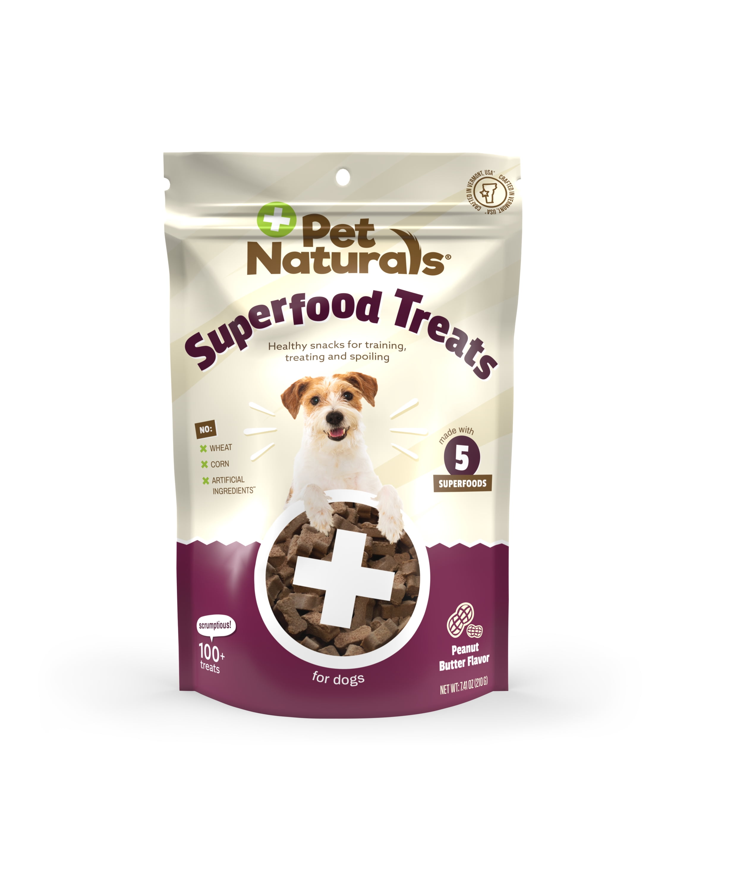 Pet Naturals Superfood Treats for Dogs, Peanut Butter Flavor, 120 ct
