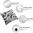 thumbnail image 4 of SHANXI Throw Pillow Covers Black and White Print Cushion Cover Soft Pillow Cases for Home Sofa Bed Chair Car Office Decorative 22x22in, 4 of 5