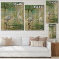 thumbnail image 4 of Designart 'Portrait Of Heron Birds I' Traditional Print on Natural Pine Wood, 4 of 5