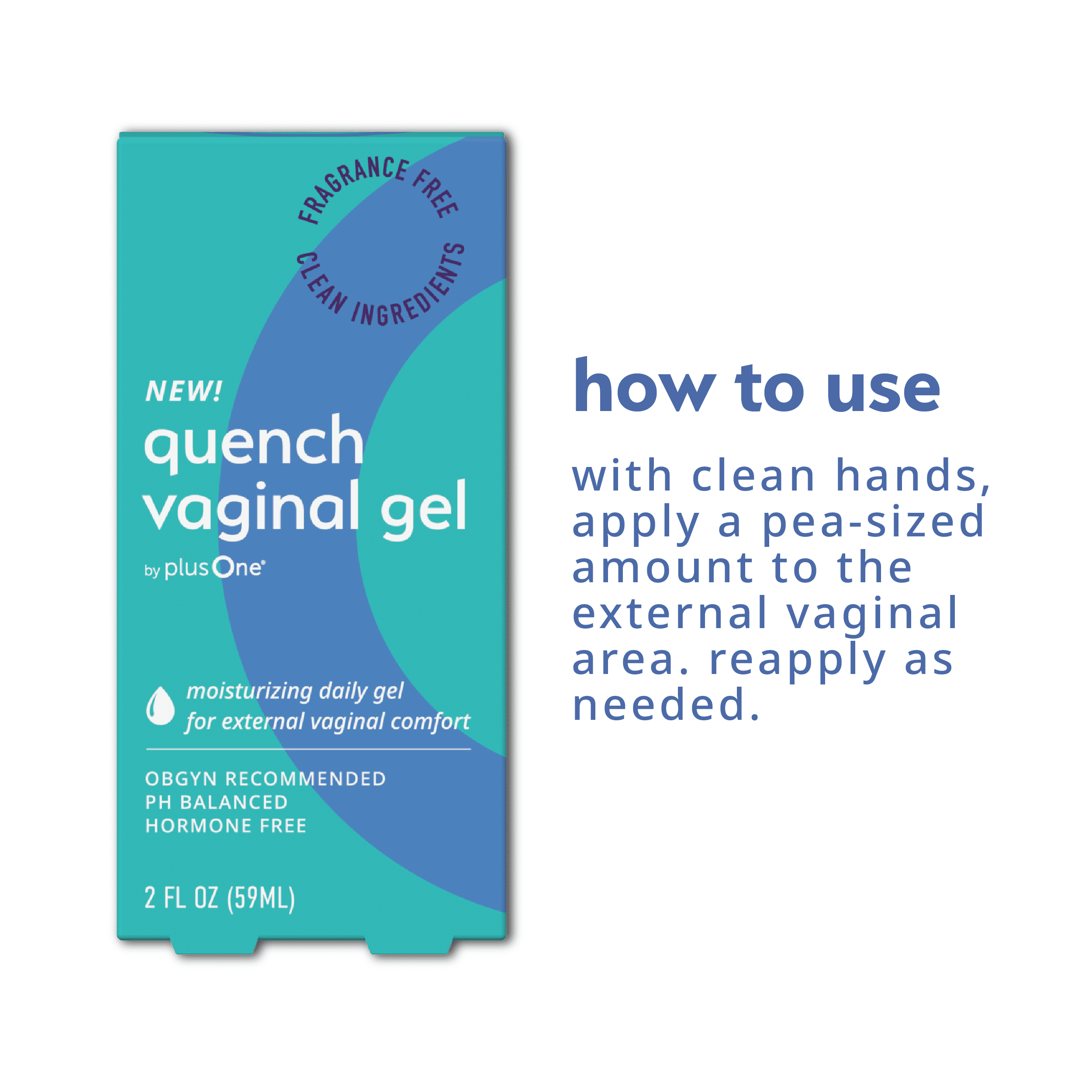 PlusOne Long Lasting Vaginal Moisturizer Gel – Hyaluronic Acid Vaginal Moisturizer for Vaginal Dryness – pH-Balanced Vaginal Care - Personal Lubricating Menopause Support for Wetness – 2 Fl oz