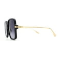 thumbnail image 5 of Womens Luxury Thin Metal Arm Mod Rectangle Butterfly Sunglasses Black Smoke, 5 of 5