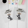 thumbnail image 3 of Happy Anniversary Cane Corso Celebrates Wedding Love Family Party Cutout Transfer Sticker Italian Mastiff Dog Lover Gifts Idea Transparent Decal Art Decor - 01015, 3 of 5