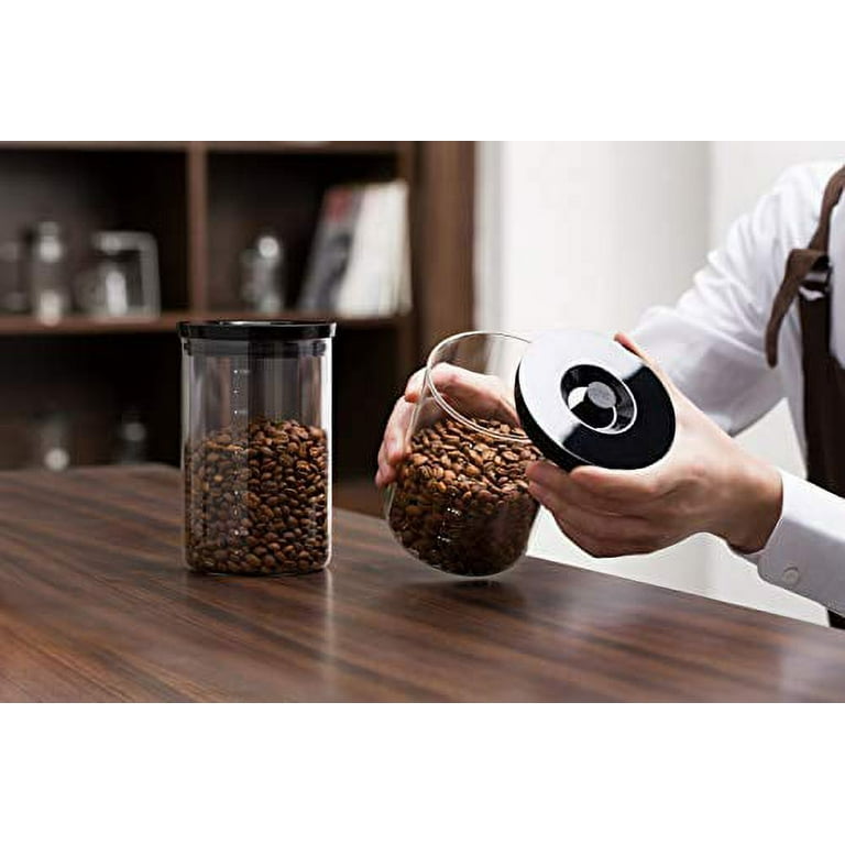 250 Ml Coffee Bar Accessories Glass Kitchen Canisters Sealed Jar Cane Beans