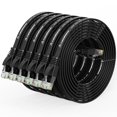 thumbnail image 1 of Cable Ethernet CableGeeker Cat6 plano de 1,5 m, paquete de 6, negro, 1 of 9