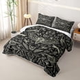 thumbnail image 3 of Homewish Skull Months Dragonflies Twin Quilt Set,Grunge Damask Twin Coverlet Set,Halloween Duvet,2 Pieces, 3 of 7