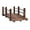 Brown 29, variant on Fir Wood Garden Bridge Arc Walkway with Side Railings for Backyards, Gardens, and Streams, Stained Wood, 60 x 26.5 x 19, Brown