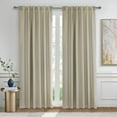 thumbnail image 1 of Baker 100% Blackout Back Tab Curtain Panel 52" x 84" in Oatmeal, 1 of 7