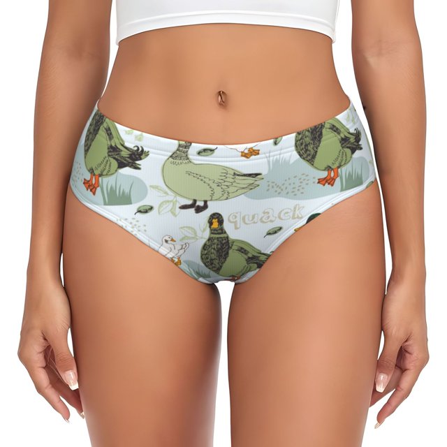 Balery Mallard Ducks Wild Birds Ropa Interior de Algodón para Mujer con Dibujo – Braguitas Cómodas y Elásticas, Estilo Clásico-X-Large
