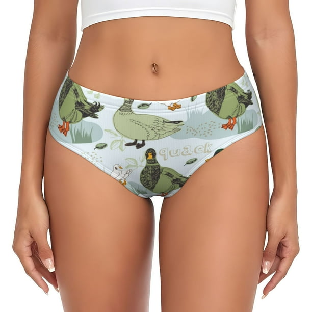 Fotbe Mallard Ducks Wild Birds Calzones Estampados para Mujer – Ropa Interior de Algodón, Cómoda, Suave y Elástica-XX-Large
