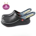 thumbnail image 3 of Black Non-Slip Work Shoes for Women & Men, Lightweight Slip-Resistant Flat Shoes, Comfortable Waterproof Oil-Resistant Safety Casual Shoes for Kitchen, Restaurant & Daily Wear, 3 of 6