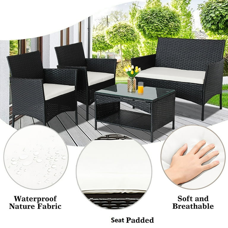 Patio Furniture Set Clearance, 4 Piece Patio Furniture Sets with