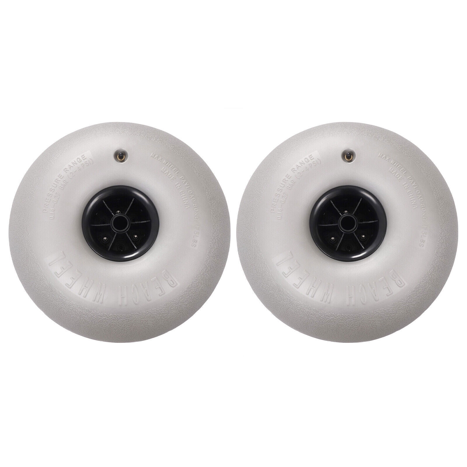 16” Beach Balloon Wheels 2 Pack, Heavy Duty Sand Tires 176 Lbs Capacity Each, 2-4 PSI Low Pressure, 26mm Axle Hole for Beach Wagon, Kayak Cart, Fishing Cart