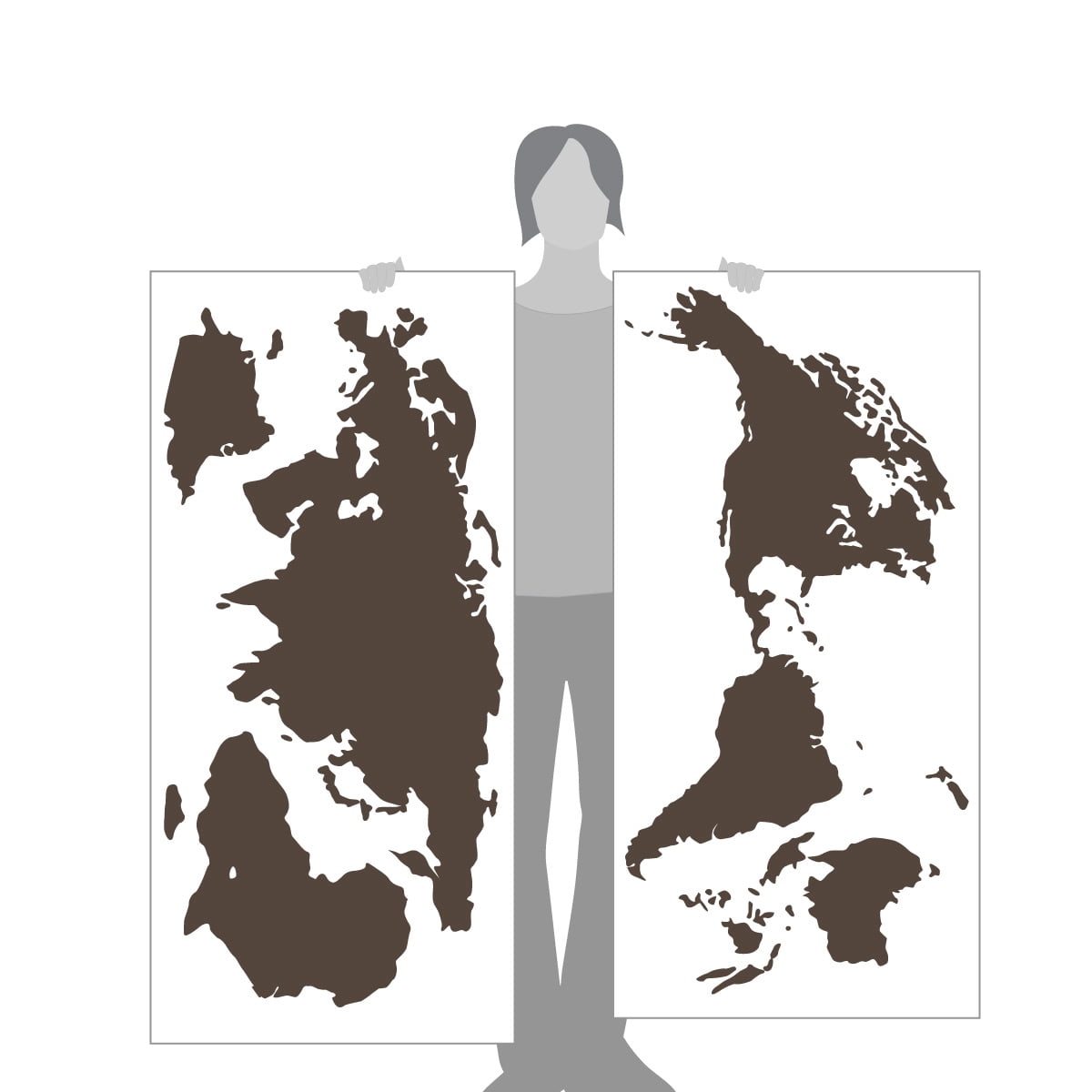World Map Wall Art Earth Atlas Decal Sticker