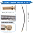 thumbnail image 3 of Set de Extensión de Válvula de Neumático de Cobre de 180 Grados con Adaptador de Inflación de 300 mm para Coche, Motocicleta, RV, Camión, Bicicleta, 3 of 6