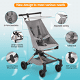 thumbnail image 6 of CazToi Lightweight Compact One-Hand Fold Stroller Adjustable Canopy Travel Black, 6 of 7
