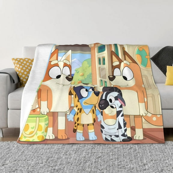 Saiise Bluey Throw Blanket 40"x30" ,Soft Lightweight Cozy All Season Blanket for Bed,Couch,Car