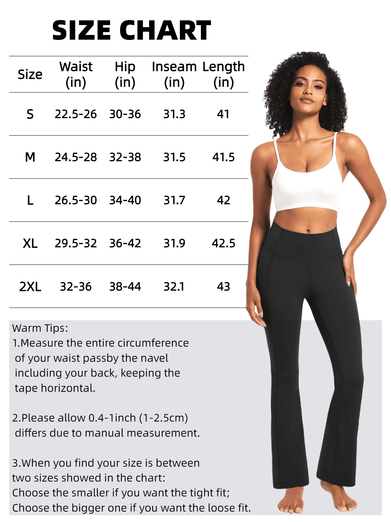 NELEUS Womens Flare Leggings for Yoga Workout Lycra High Waist Stretch Bootcut Pants with Two Pockets,Black,US Size M