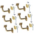 thumbnail image 2 of TISHITA 6Pcs Banister Support Stairs Hand Rail Brackets with Screws Office Outdoor Indoor Stairways Handrail Staircase Fixed Handrail 6 cmx8 cm, 2 of 8