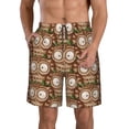 thumbnail image 1 of Sikiie Beautiful Owl Print Men's Beach Shorts, High Elastic Quick-drying Shorts - with Drawstring and Slip Pockets, Suitable for Beach, Sports, Vacation-XX-Large, 1 of 6