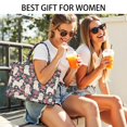 thumbnail image 5 of Large Capacity Tote Bag,Shih Tzu Dog and Flower Floral Handbag Fashion Luxury Tote Bag,15.7"x13"x 5.1" Inches,Laptop Compatible, 5 of 6