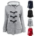 thumbnail image 2 of Women Jackets Winter Overcoat Zip Causal Outwear Coat Female Hooded Casaco Lady, 2 of 5