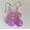 Violet Jade, variant on K-KED Beautiful 8-10mm Multicolor Jade Round Gemstone 925 Silver Hook Dangle Earrings-Violet Jade