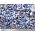 thumbnail image 2 of Soimoi Blue Cotton Voile Fabric Leopard Animal Skin Printed Fabric 1 Yard 42 Inch Wide, 2 of 3