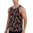 thumbnail image 2 of Easygdp Red Mushrooms Men's Tank Top, Sleeveless Muscle T Shirts, Breathable, Quick-Dry, Loose for Gym, Running, Fitness - 4X-Large, 2 of 9