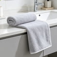 thumbnail image 6 of 8 Colors Microfiber Fleece Towel, Super Absorbent Soft Face Towel for Home, Gentle Reusable Washcloth for Face Drying Bathroom Hand Towel, Gray, 6 of 7