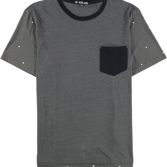 Ecko Unltd. Mens Pocket Dot Graphic T-Shirt, Grey, Medium