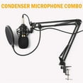 thumbnail image 3 of navor Condenser Microphone Combo, Cardioid Professional PC Mic Kit with Adjustable Mic Suspension Scissor Arm, Shock Mount and Pop Filter for Studio Recording & Broadcasting & Gaming, 3 of 7