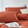 thumbnail image 6 of Davulos Duvet Cover Set Queen Size,3 Pieces Modern Bedding Set for Adults Teens Soft and Breathable Comforter Cover 88"x 88" and 2 Pillow Shams,Orange, 6 of 7