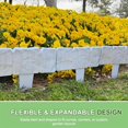 thumbnail image 2 of Imitation Stone Garden Fence, 9 X 9.8 Inch Plastic Retaining Fences,Flexible Interlocking Landscape Edging, No Tools Needed for Plant Beds, Easy to Install and Expand (D,10pcs), 2 of 6