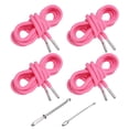 thumbnail image 1 of Cuerdas de 51 pulgadas Uxcell, 4 piezas de reemplazo con 2 enhebradores para pantalones cortos, chaquetas, abrigos y sudaderas, rosa profundo, 1 of 6
