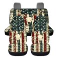 thumbnail image 2 of Pzuqiu US Flag Deer Interior Decor Car Seat Covers, Breathable Full Set Fit for Truck, 2 of 2