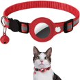 thumbnail image 1 of HLONKCat Support AirTag Collier Bandes Réfléchissantes Réglables Collier Chaton Étanche Collier Cloche pour Animal de Compagnie, 1 of 10