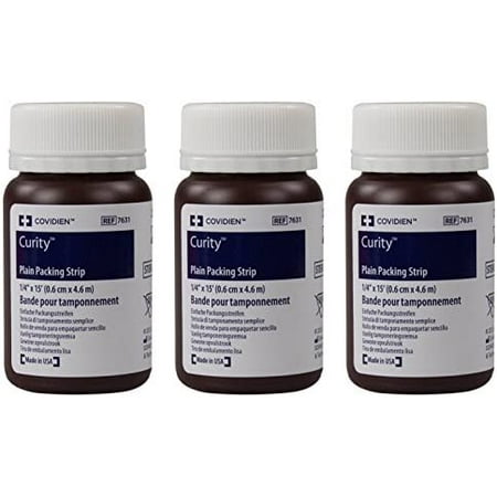 

Covidien 7631 Curity Plain Packing Strip 1/4 X 15 Ft. (Pack Of 3)