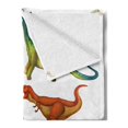 thumbnail image 2 of Dinosaur Soft Flannel Fleece Throw Blanket, Various Different Animals from Jurassic Period Cartoon Mammals Pattern, Cozy Plush for Indoor and Outdoor Use, 50" x 60", Multicolor, by Ambesonne, 2 of 5