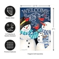 thumbnail image 2 of Evergreen Snowman Welcome Set of 2 Garden Flag and Sassafras Doormat Bundle Set, 2 of 5