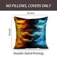 thumbnail image 2 of LALILO Throw Pillow Covers Two With Fire Hot Orange And Blue Sun Cushion Cover 18" x 18", 1463 Pack, 2 of 6