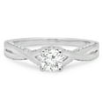 thumbnail image 3 of Dazzlingrock Collection 0.75 Carat (ctw) 14K Round Diamond Bridal Twisted Swirl Engagement Ring 3/4 CT, White Gold, Size 7, 3 of 4