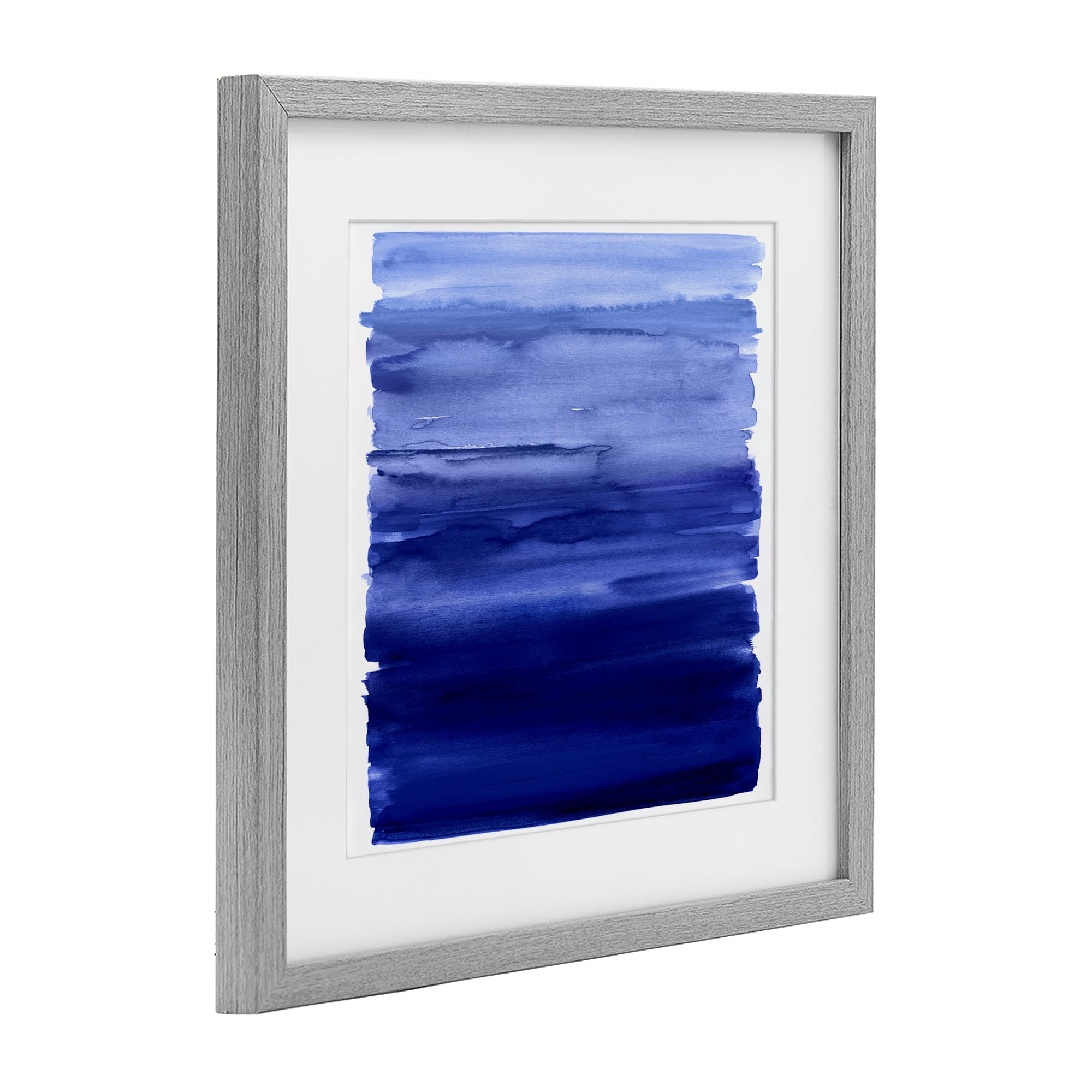 Stupell Industries Indigo Ombre Gradient Gray Framed Print Under Glass, design by Allie Corbin
