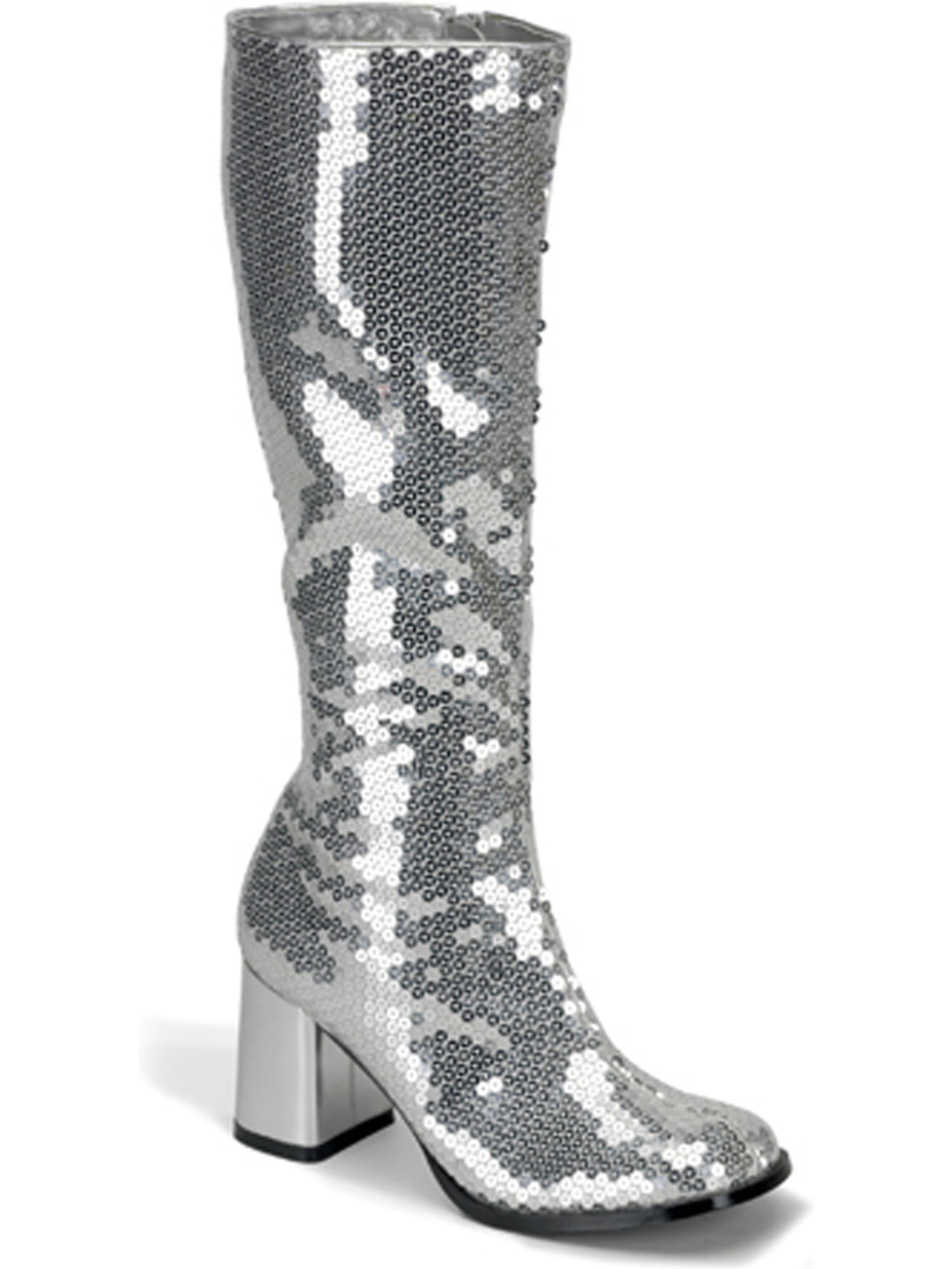sequin boot heels