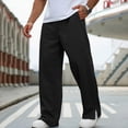 thumbnail image 2 of Mens Sweatpants Fashion Casual Solid Color Loose Winter Drawstring Pockets Pants Sweatpant Soft and Comfortable, 2 of 7